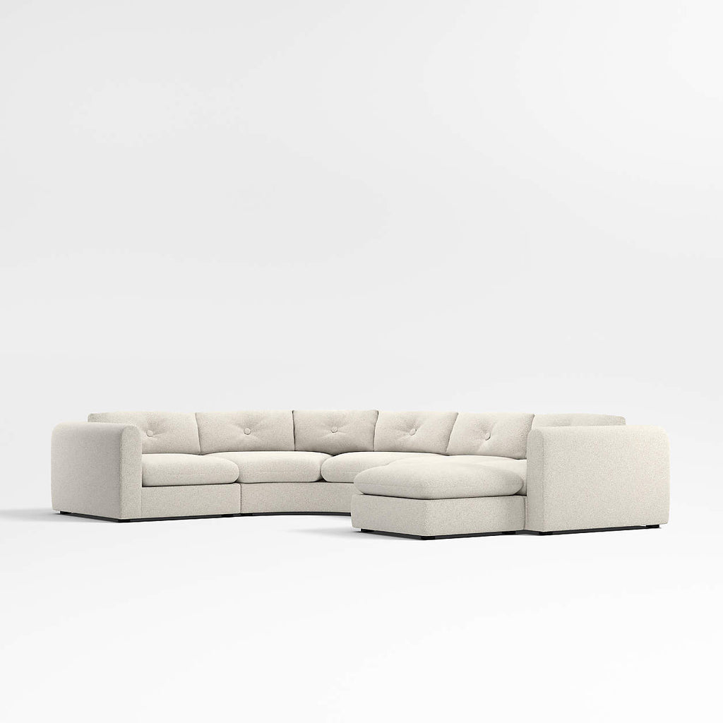 Aurora 5 Seater Curve Sofa with Daybed