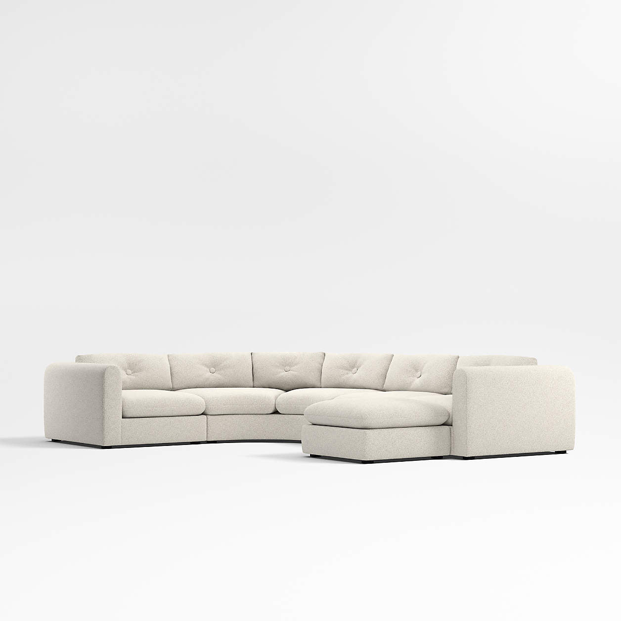 Aurora 5 Seater Curve Sofa with Daybed