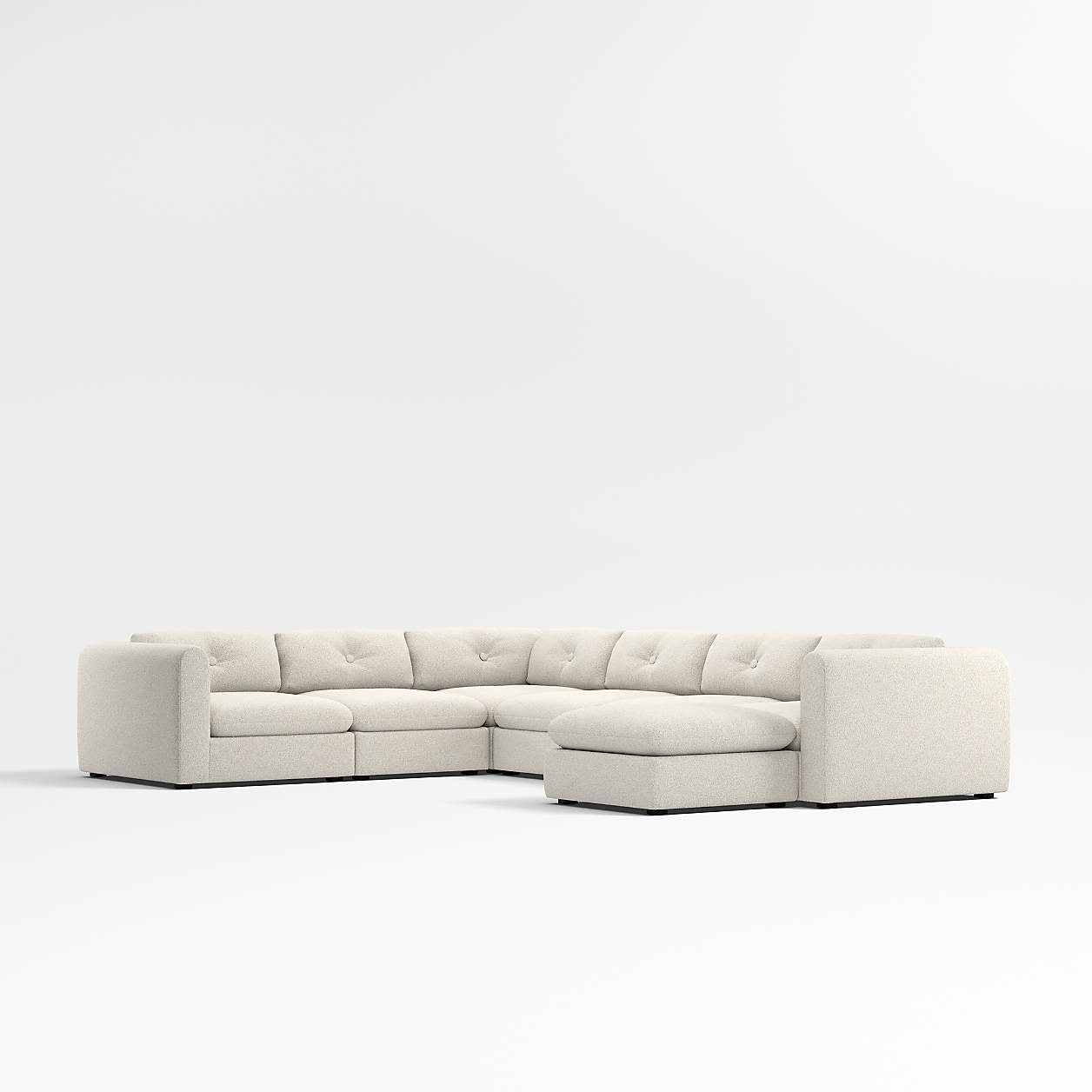 Aurora 5-Seater U-Shaped Sofa with Daybed