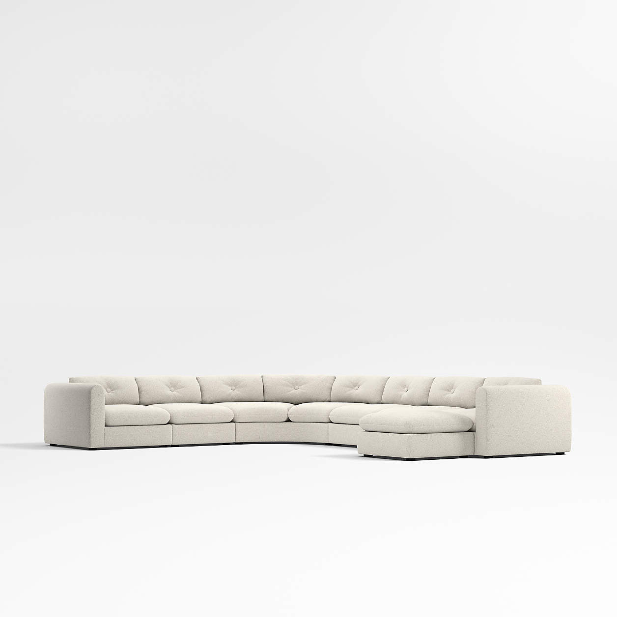 Aurora 7-Seater Curve Sofa with Daybed