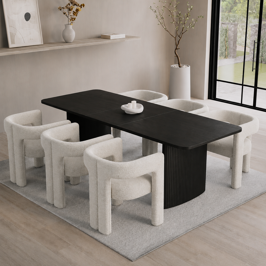 Everly 6-seater Dining Suite (off-white)