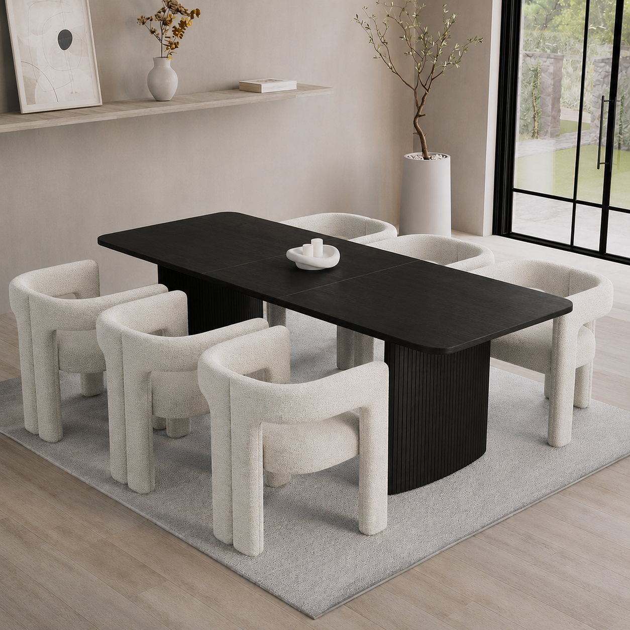 Everly 6-seater Dining Suite (off-white)
