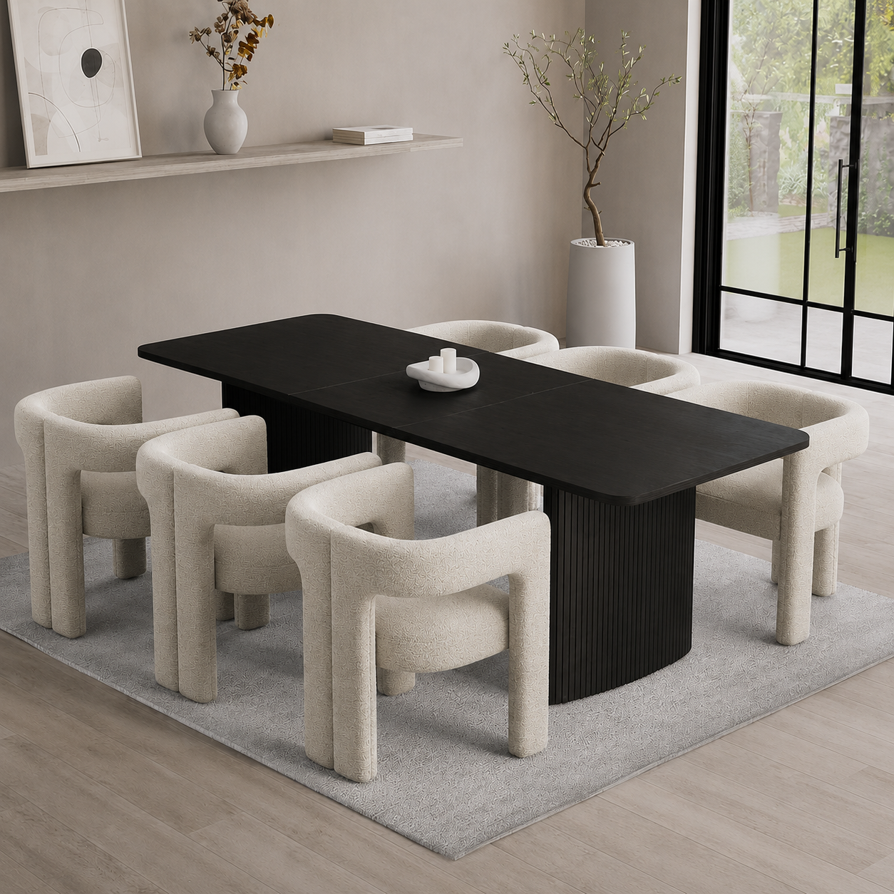 Everly 6-seater Dining Suite (off-white)