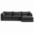 Nadia 3-piece Modular Sofa with Ottoman (Charcoal)