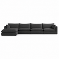 Nadia 4-piece Modular sofa with Ottoman (Charcoal)