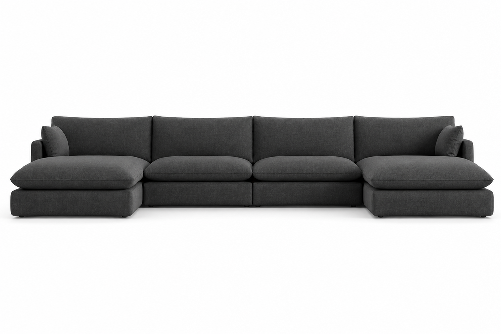 Nadia 6-piece U-shape Sofa (Charcoal)