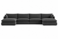 Nadia 6-piece U-shape Sofa (Charcoal)