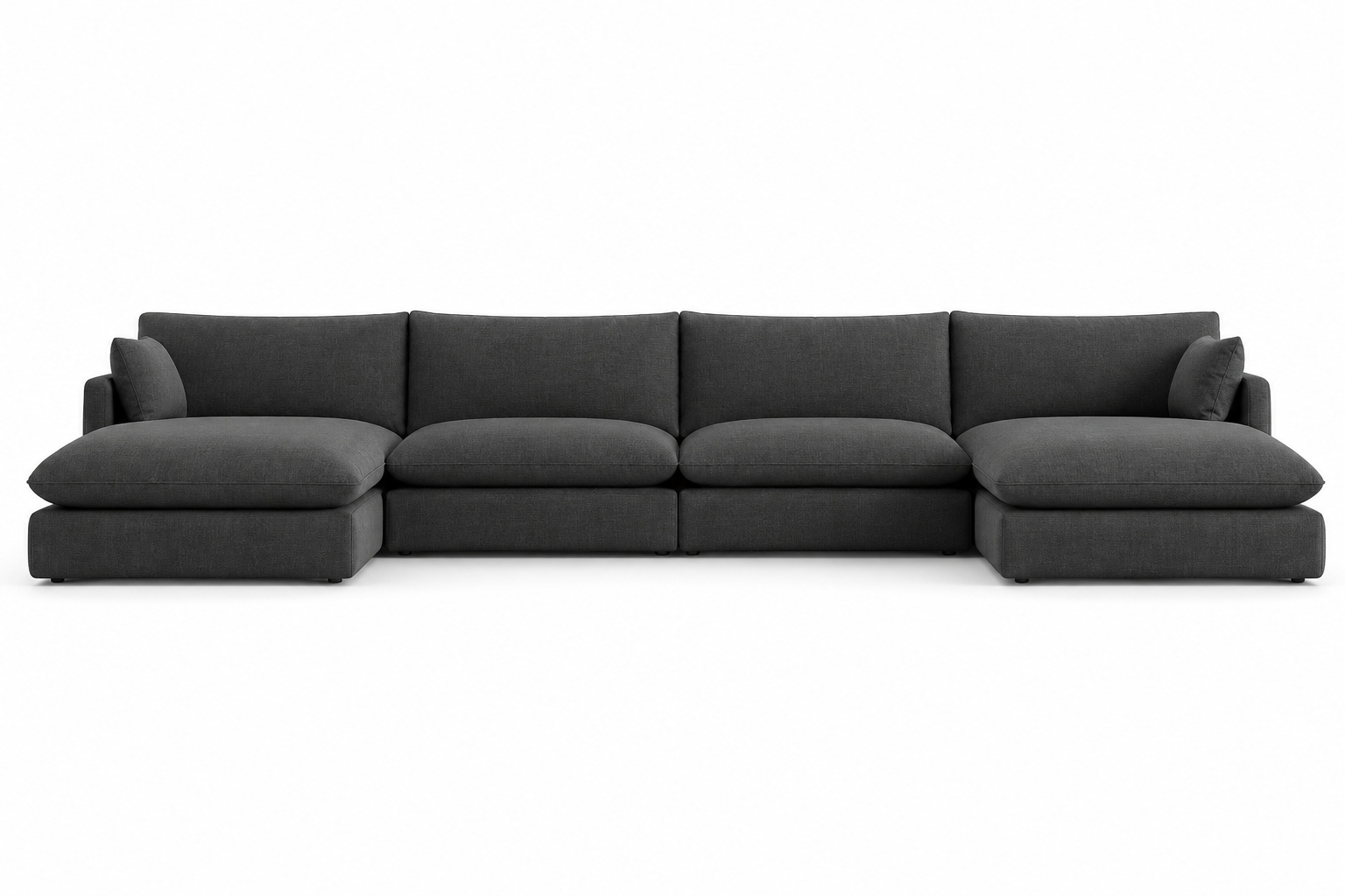 Nadia 6-piece U-shape Sofa (Charcoal)