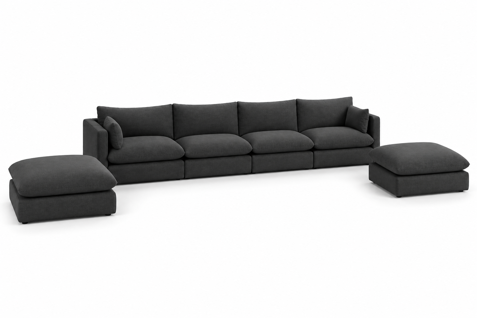 Nadia 6-piece U-shape Sofa (Charcoal)